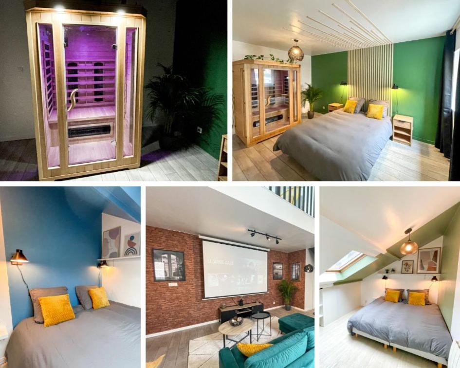 Superbe appartement-Sauna-Cinéma-Parking-Gare Amiens Esterno foto