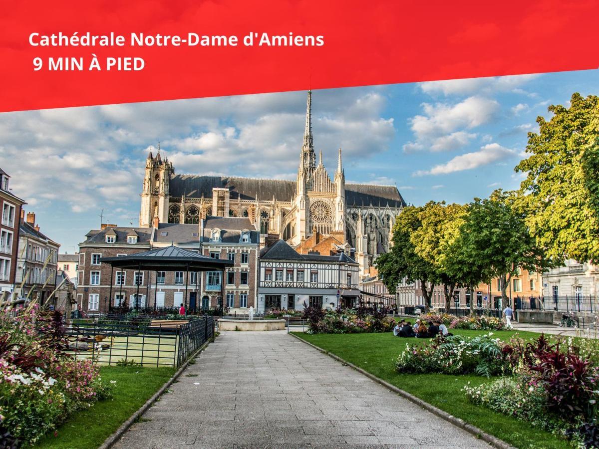 Superbe appartement-Sauna-Cinéma-Parking-Gare Amiens Esterno foto
