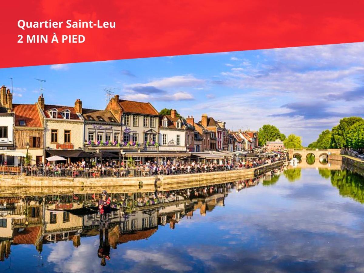 Superbe appartement-Sauna-Cinéma-Parking-Gare Amiens Esterno foto