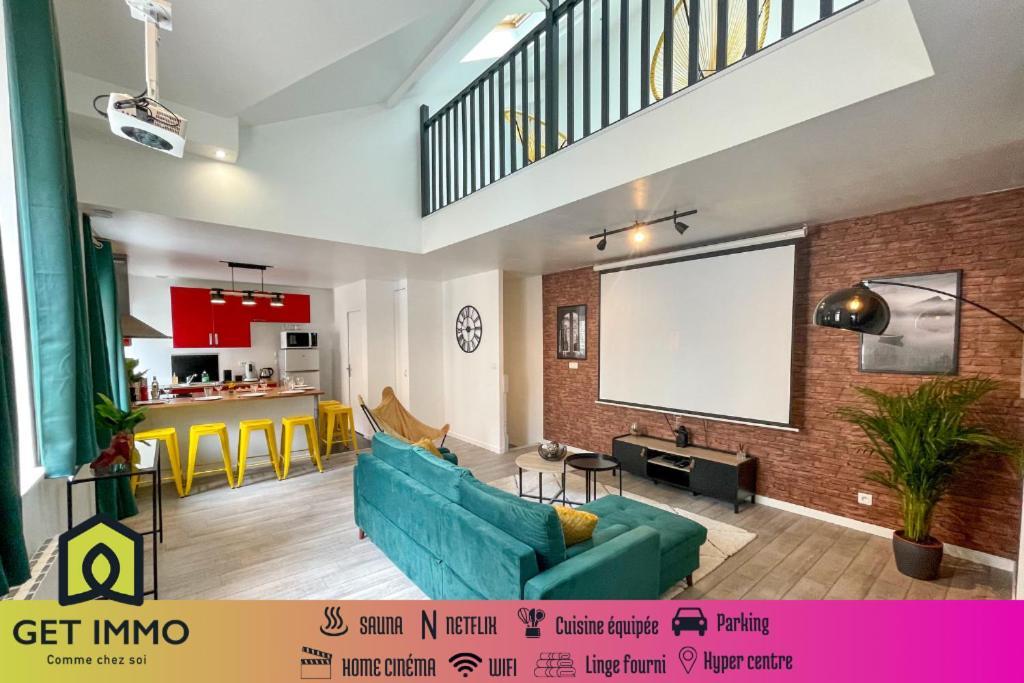 Superbe appartement-Sauna-Cinéma-Parking-Gare Amiens Esterno foto
